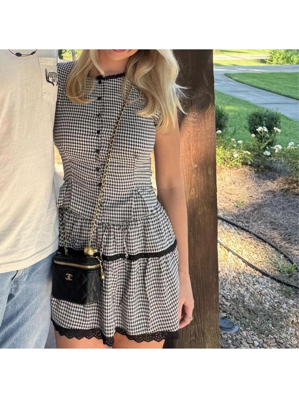 Reformation Valletta Two Piece Set in Remy Check